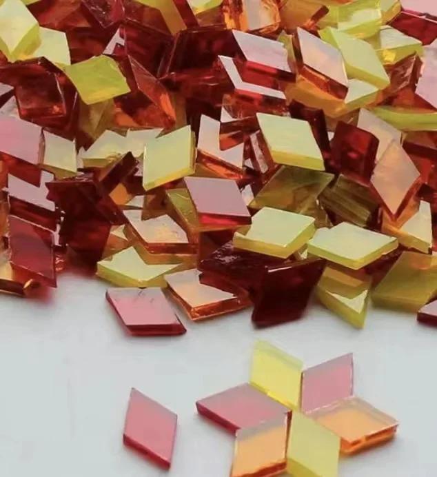 50g Klare Glasmosaiksteine Mehrfarbiges Mosaikstück DIY Mosaikherstellung Steine für Handwerk Hobby Kunst Heim Wanddekoration arte