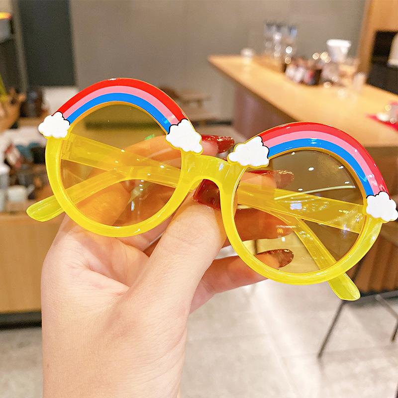 

New Children Fashion Sunglasses Girls Decorate Rainbow Fashion Sun Glasses Cute Baby Outdoor Sunshade Eyewear UV400
