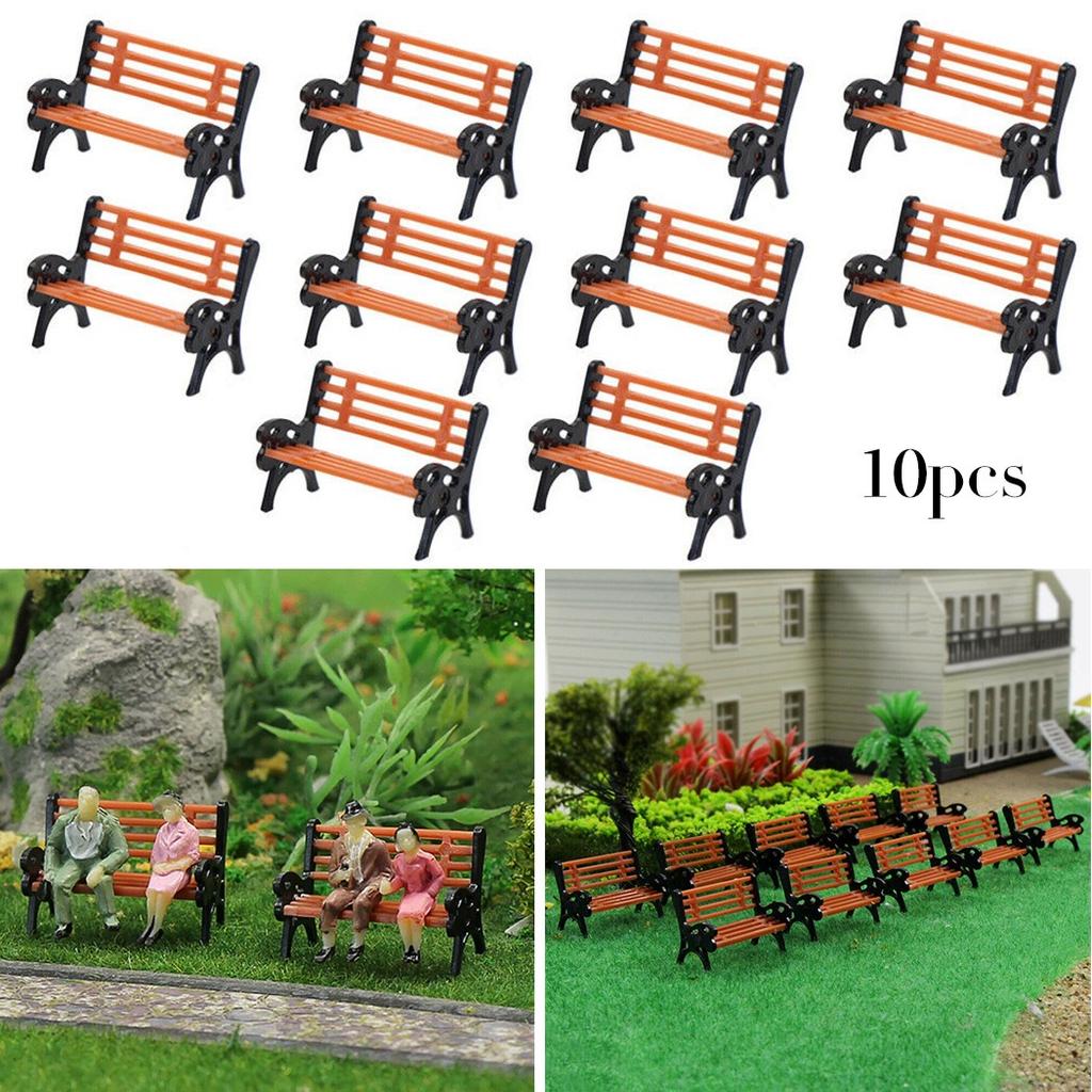 0.79*0.55*0.35inch/2*1.4*0.9cm Model Park Bench 10Pcs 1:87 Brand New