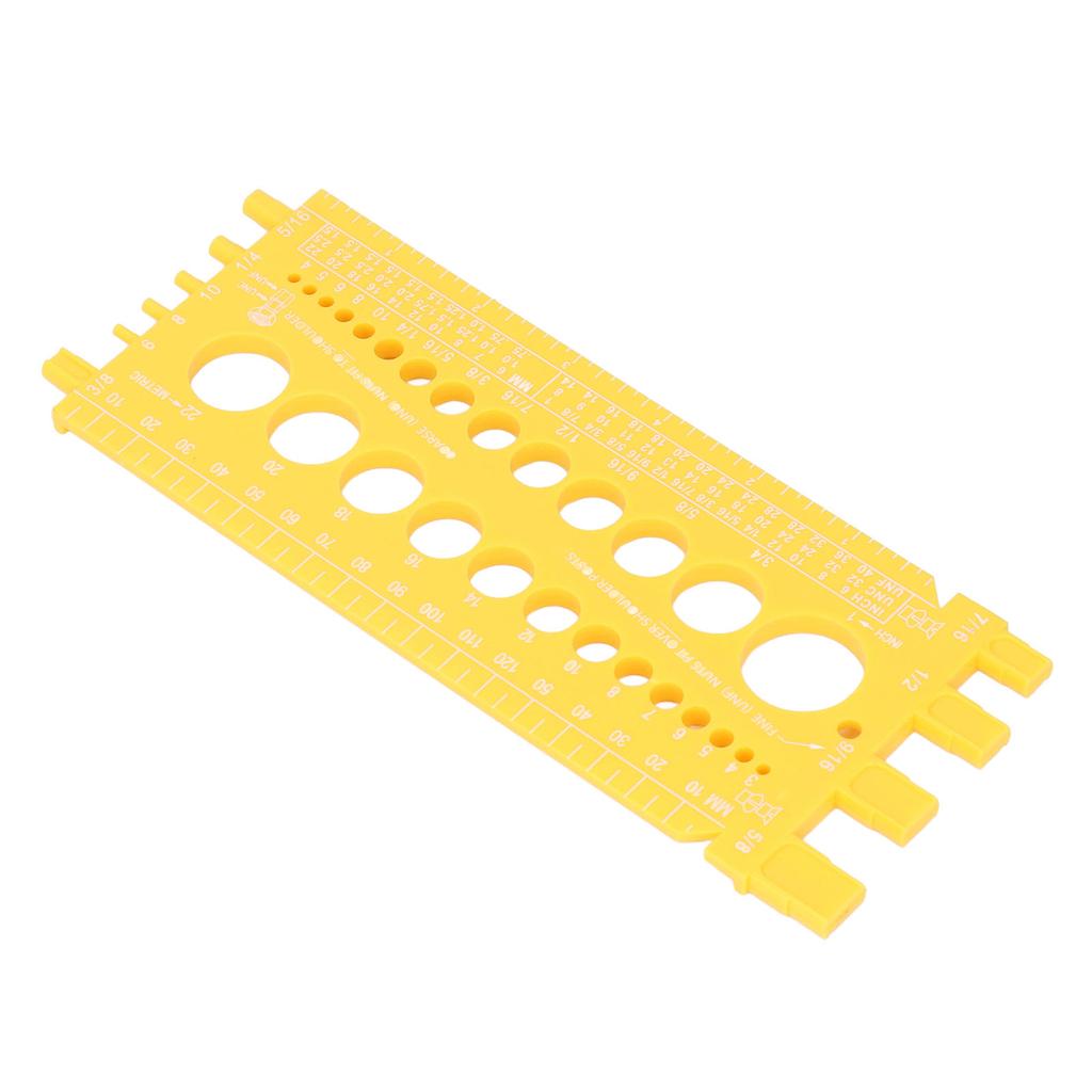 Msuring Tool Plastic Integrated Portable Inch and Millimeter Scale Nut Thrd Gauge