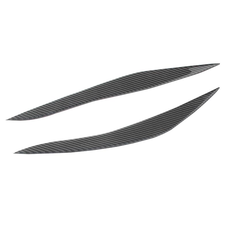 Car Headlight Eyebrow Eyelid Trim Eyebrows Eyelids Lids ABS Eyebrows Carbon Fiber For BMW 5 Series F10 F18 520li 525