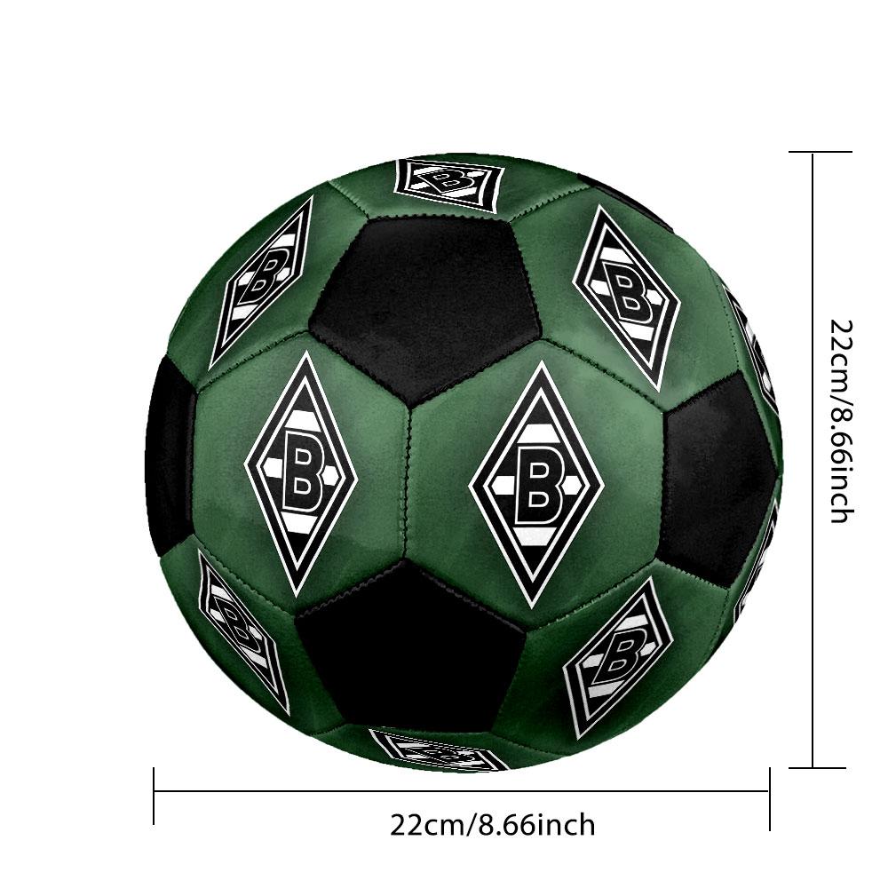 Pallone da Calcio Borussia Taglia 5 Colorato Cucito a Macchina PVC Pronto per la Competizione Resistente Alta Rimbalzabilità