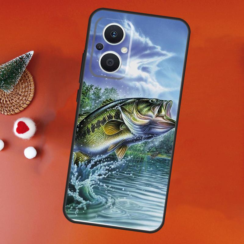 Bass Fishing Case For OPPO Find X9 X8 X5 X6 Pro OPPO Reno 14 12 10 13 Pro 14F 13F 12F 11F 7 8 Lite Cover