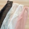 Mesh Sheer T-Shirt Tops Women Lace Bottom Shirt Fashion See Through Blouse