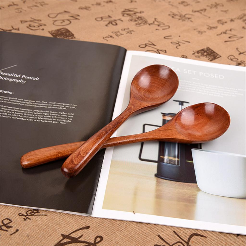 Dřevěná polévková lžíce v japonském stylu s dlouhou rukojetí Kuchyňské náčiní Praktické nádobí pro domácí stolování Venkovní použití