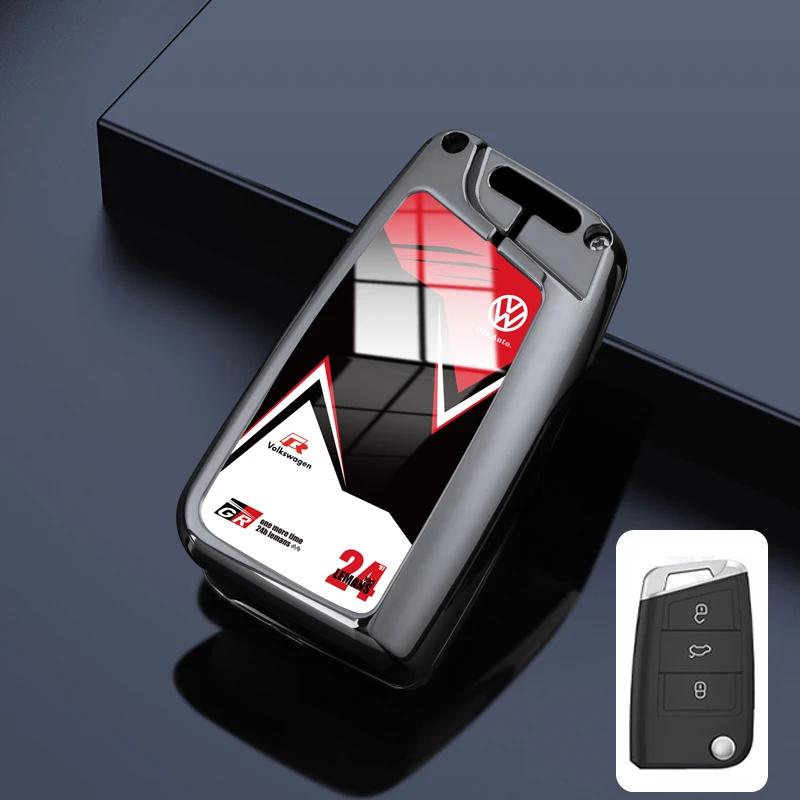 

New ABS 3 Buttons Fold PC Keyless Shell Car Folding Key Case For VW Volkswagen Golf 7 MK7 Tiguan MK2 Auto Keychain Accesso