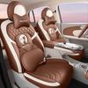 ORA Ballet Cat Leather Seat Cover - Cartoon Design, Full Enclosure, Four Seasons Use