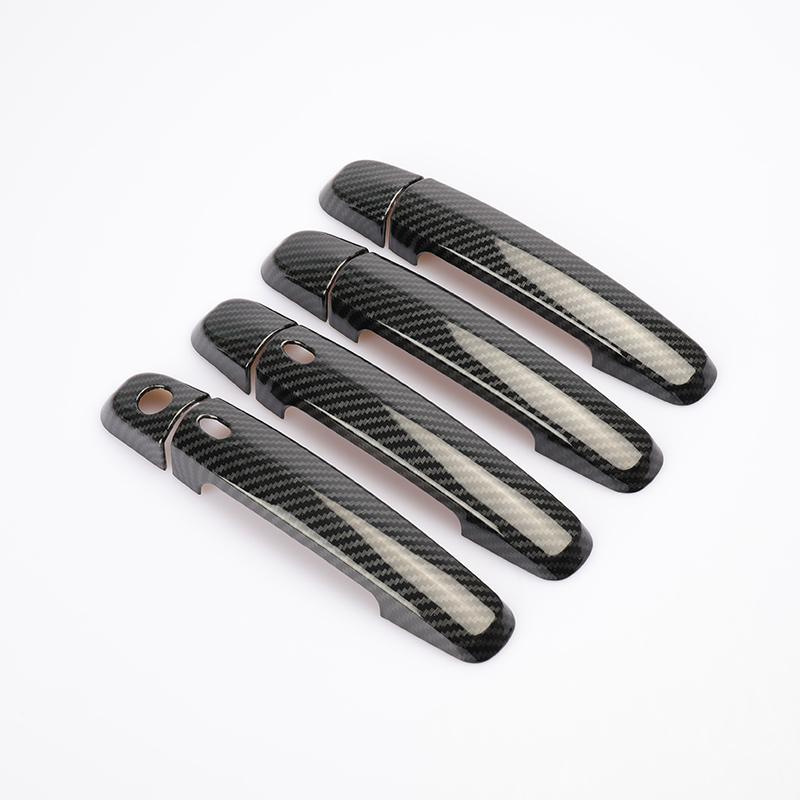 Car Decoration Door Handle Cover For Suzuki Swift 2005-2017 Carbon Fiber Silver Cars Accessories Styling Upgrade Modify A Car