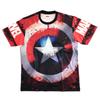 EVERSOUL Marvel Captain America Short Sleeve T-Shirt, Avengers Print, Full Color, Men's, Size M [Parallel Import]
