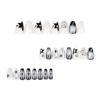 24 Pieces Wear Nail Pads New Y2k Cool Spicy Planet Flash Diamond Explosive Flash Nail Art False Nails Star Smudge Nail Pads