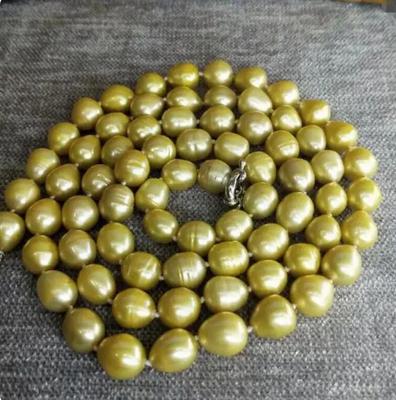 Jewelry Yellow Pearl Necklace 32inch