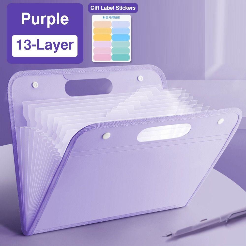 13 Pockets Organ Bag Waterproof Document Bag Creative Envelope Folder School Office