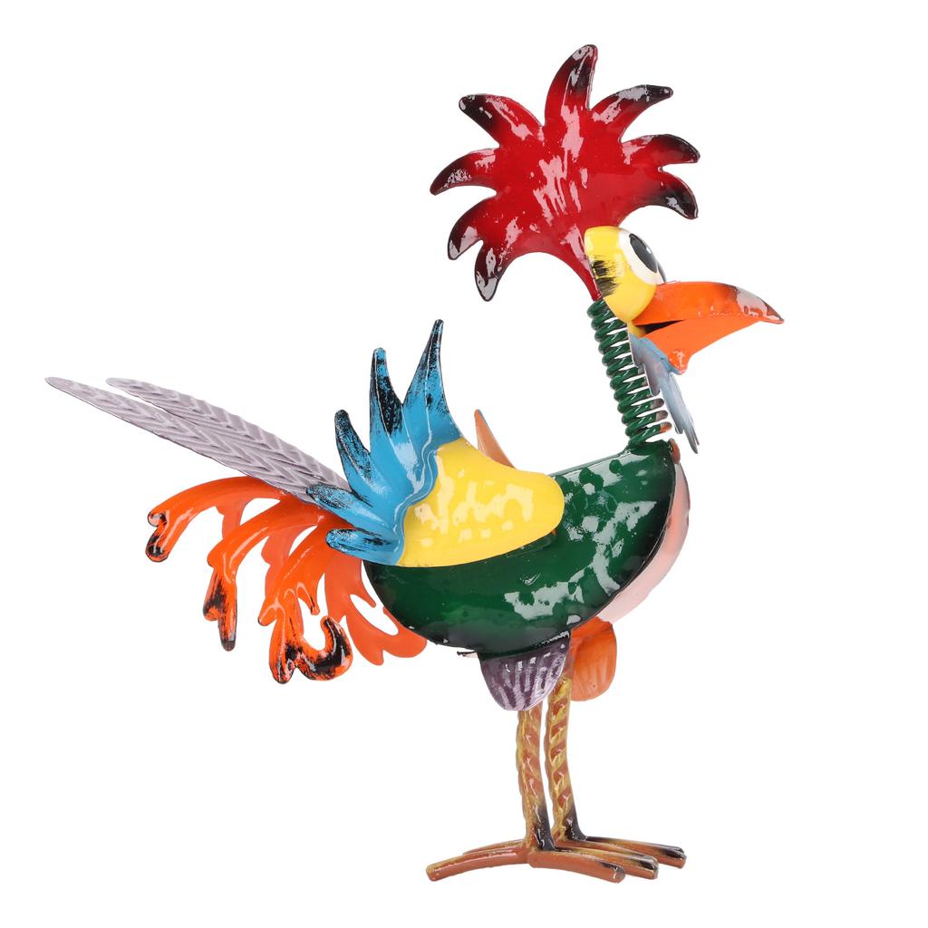 Figurky soch kohouta Ornament Kovová modelka s displejem kohouta pro venkovní dekoraci