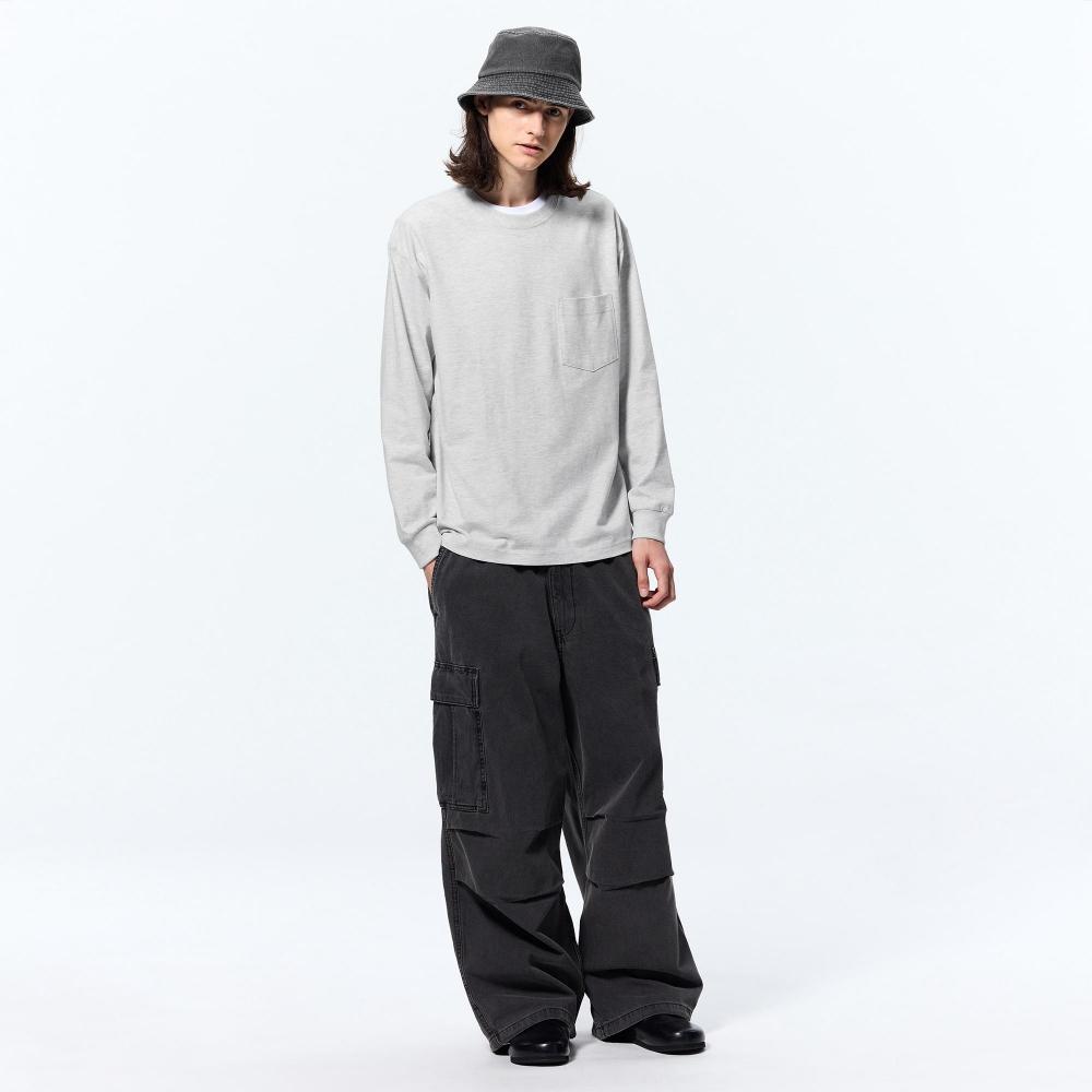 Gu By Uniqlo HeavyweighT Crewneck T  Long Sleeve 