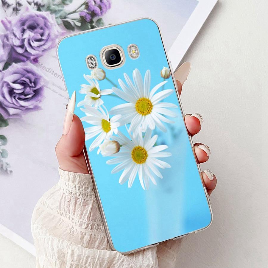 For Samsung J3 J5 J7 2016 Phone Case Back Cover Cute flower Painted TPU Cases For Samsung GalaxyJ5 2016 J510F Soft Fundas