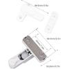 Window Sash Lock, Aluminum Alloy T Type Sliding Window Latch, Great Performance Durable Proof Safety Lock for Home Child Security(white)