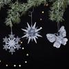 Transparent Acrylic Deer & Snowflake Star Ornaments for Christmas Tree Decoration