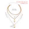 Vintage Exaggerated Personality Alloy  Virgin Mary Cross Multilayered Pendent Necklace Birthday Gifts for Women, Girls, Mother