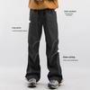 Men's Black Windproof & Water-Repellent Softshell Pants for Hiking, Mountaineering, and Work - Fall/Winter Collection 24