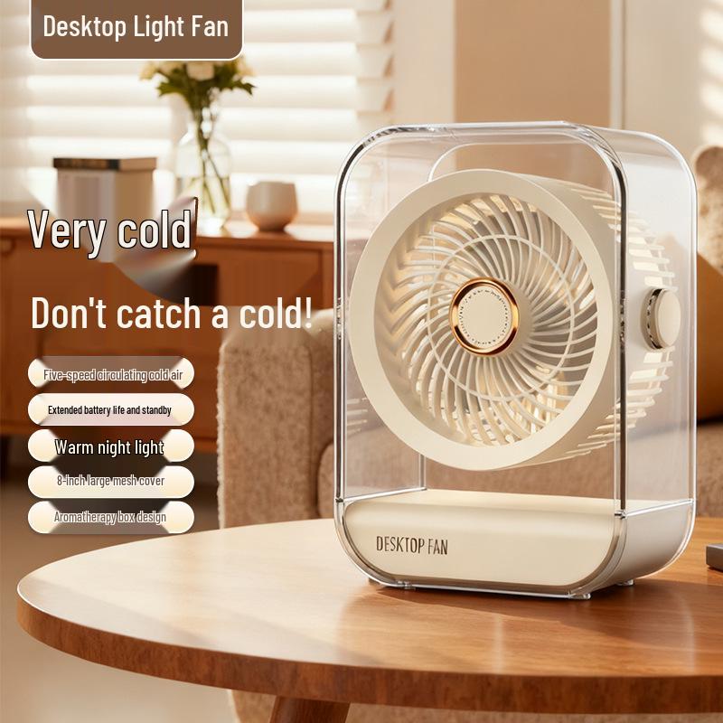 Personalized USB Rechargeable Small Desktop Fan for Home, Office, Kitchen, Bedroom, or Dorm USB Rechargeable Version