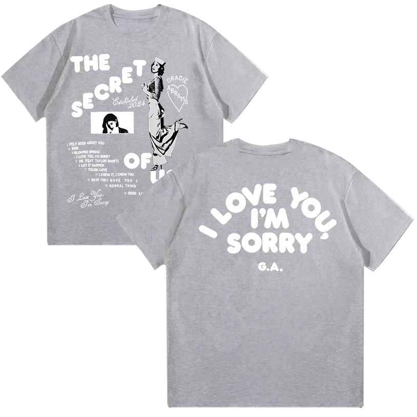 Gracie Abrams The Secret of Us Graphic T-Shirt Women Cotton Casual Short Sleeves Top Fashion Hip Hop Harajuku Unisex Tee Clothes