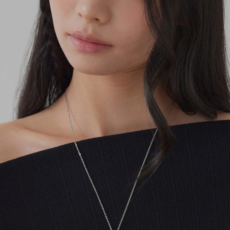 

TOPGIRL (Surgical) Double Ball Layering Pendant Necklace_TJN00003 silver