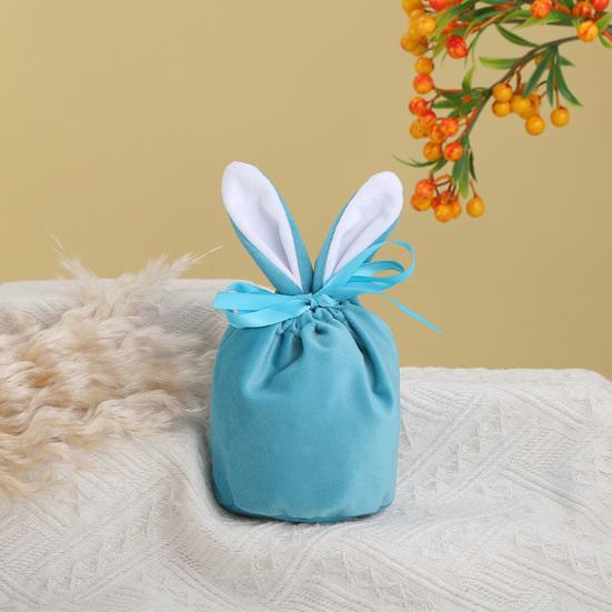 Easter Candy Bag Super Soft Bunny Ears Design Fine Texture Non-Fading Wear Resistant Decorative Easter Rabbit Candy Storage Bag Gift Pouch Decoration