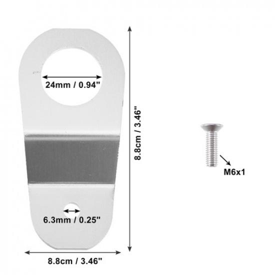 Engine Water Tank Radiator Bracket Washer Kit Silver Single  For Honda