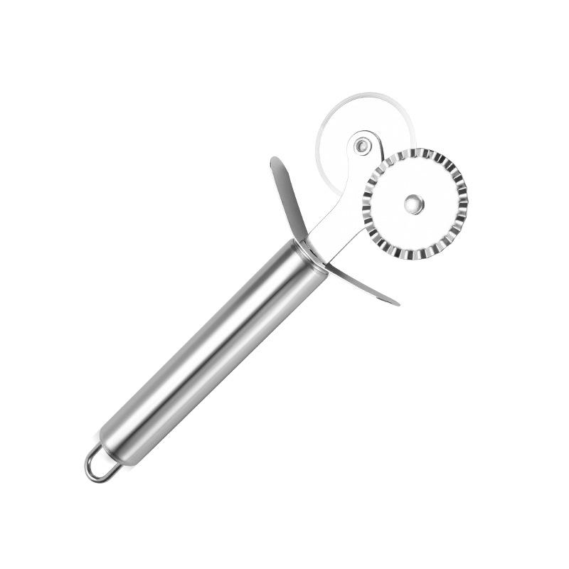 Stainless Steel Pizza Cutter & Cake Shovel Set: Single/Double Wheel Roller & Triangular Cake Knife for Baking