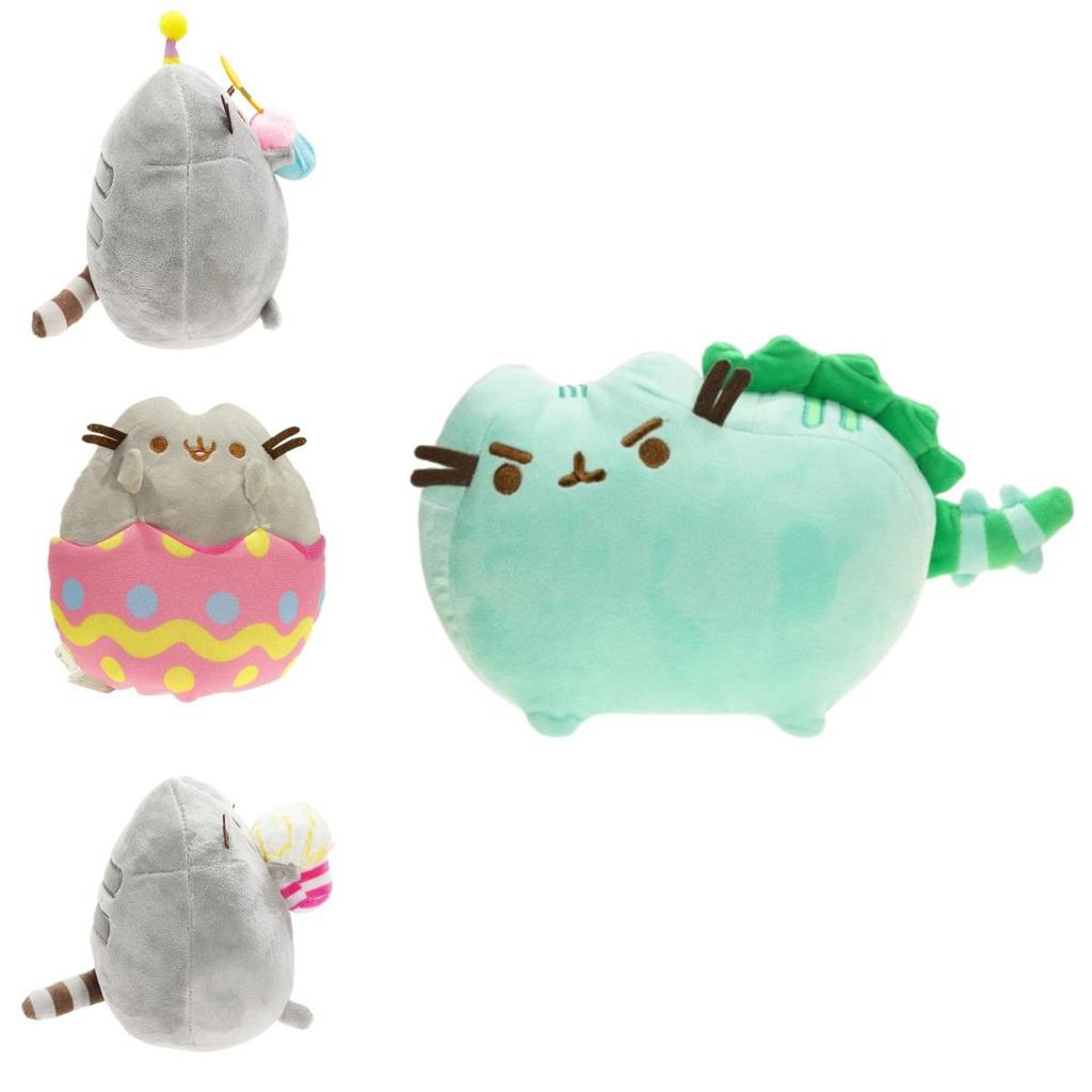 Cute Short Plush Cat Stuffed Toy In Ice Cream, Cookie, Donut, Sushi Or Potato Chip Style