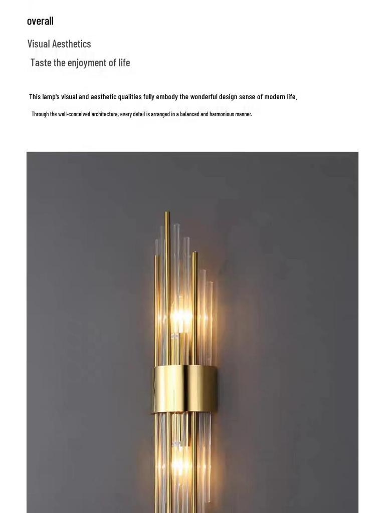 Nordische Luxus Kristall Wandleuchte für Wohnzimmer, Schlafzimmer, Treppenhaus und Flurdekoration