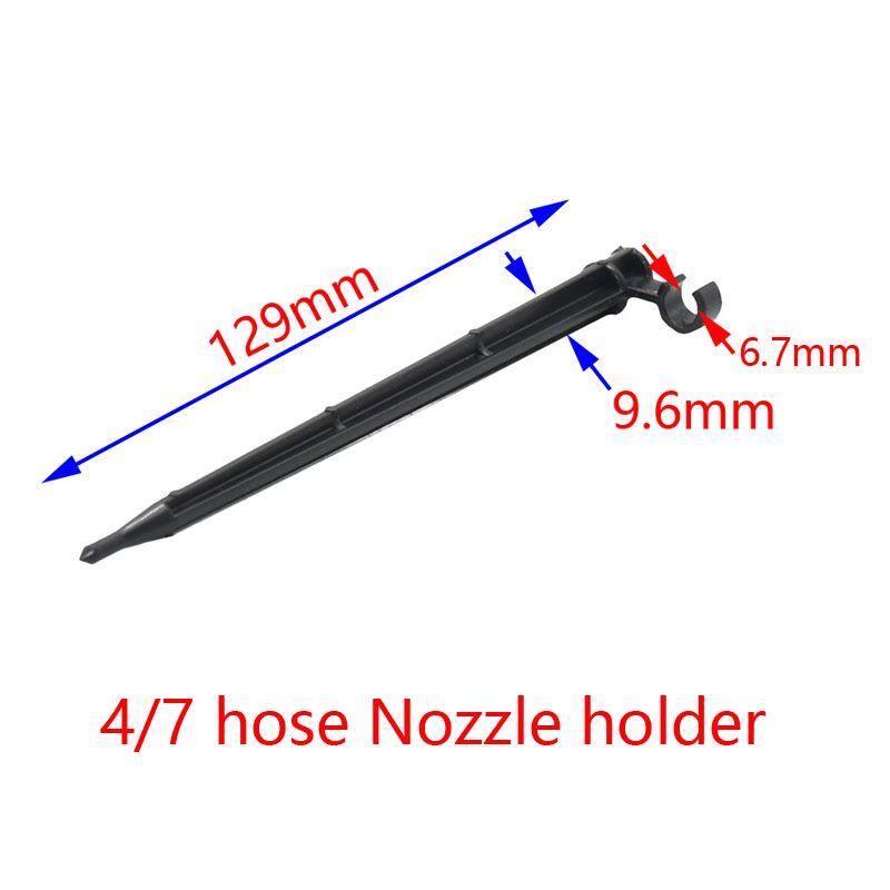 

100pcs 1/4 C Type 4/7mm hose holder vertical 1/4 hose bracket Plastic Fixed Stems Support Holder Drip Irrigation system чёрный