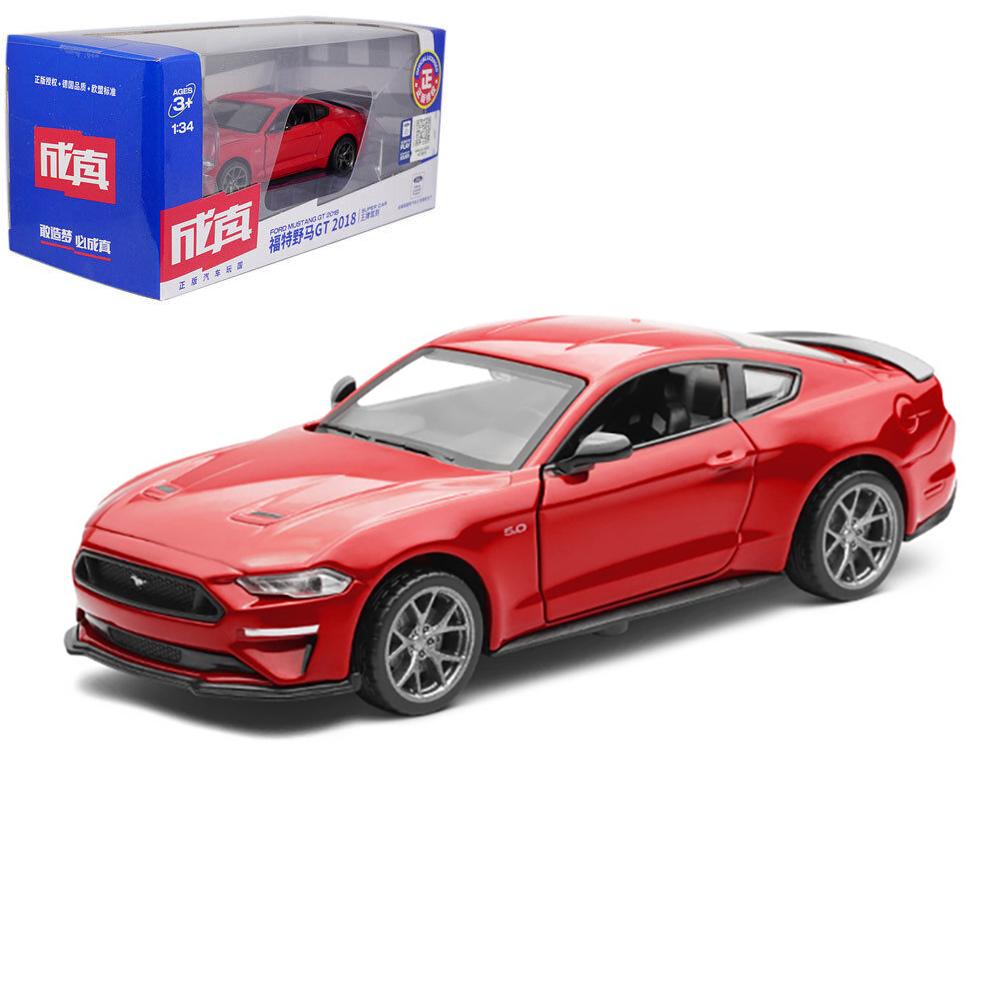 

Масштаб 1/34 Ford Mustang GT 2018 модель автомобиля литья под давлением игрушечный автомобиль коллекция подарков для детей 1/34-Size:14*6*4cm красный