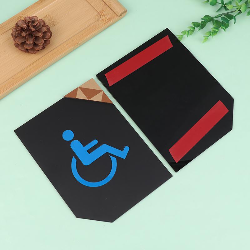 Bathroom Instruction Sign Restroom Signage Wc Wall Sticker Hotel Restaurant Public Shope Toilet Signage