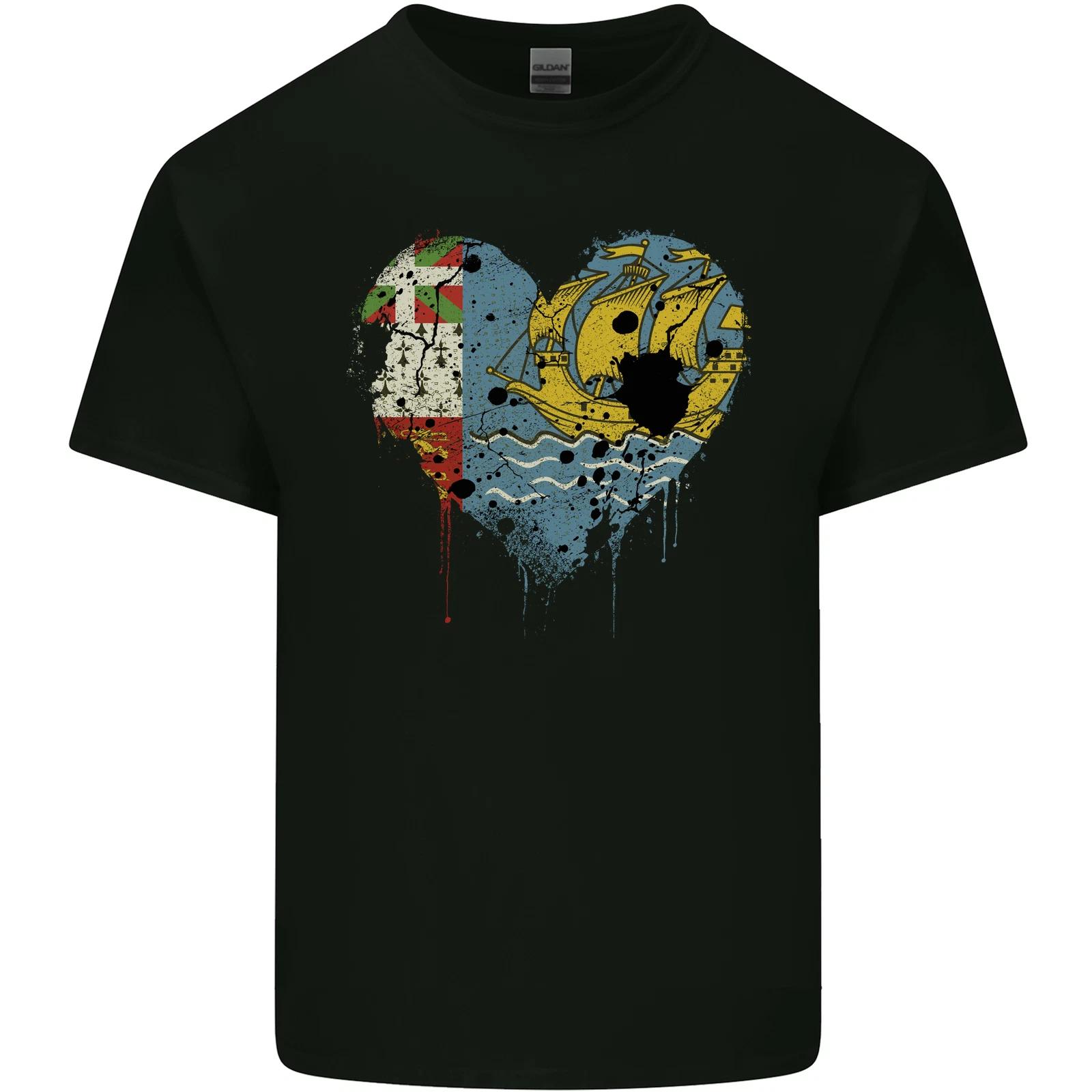 

Love Flag Saint Pierre and Miquelon Kids T-Shirt Childrens S