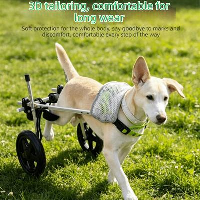 Carrinho de Reabilitação Ajustável para Animais de Estimação Auxílio para Caminhada de Animal de Estimação Deficiente Reabilitação dos Membros Posteriores