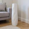Floor Vase 3D Relief Floor Centerpiece Standing Hydroponic Vase for Home Living Room Kitchen Bedroom Dining Entryway Wedding