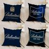 Whiskey B_Ballantine'S Kunst Kissenbezug Seidiger Kurzer Plüsch Beidseitig Bedruckter Kissenbezug Für Sofa Alle Jahreszeiten Heimdekoration Geschenk