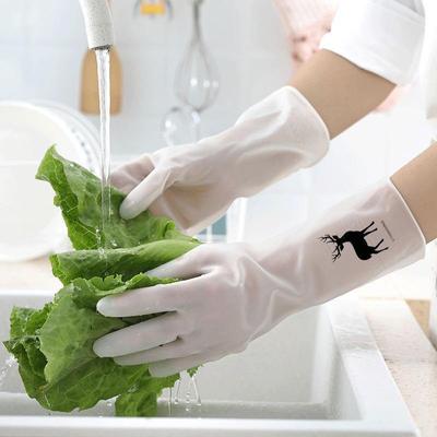 Guanti Durevoli Impermeabili in Lattice per Lavastoviglie da Donna - Gomma Ispessita per Cucina, Pulizia e Lavanderia