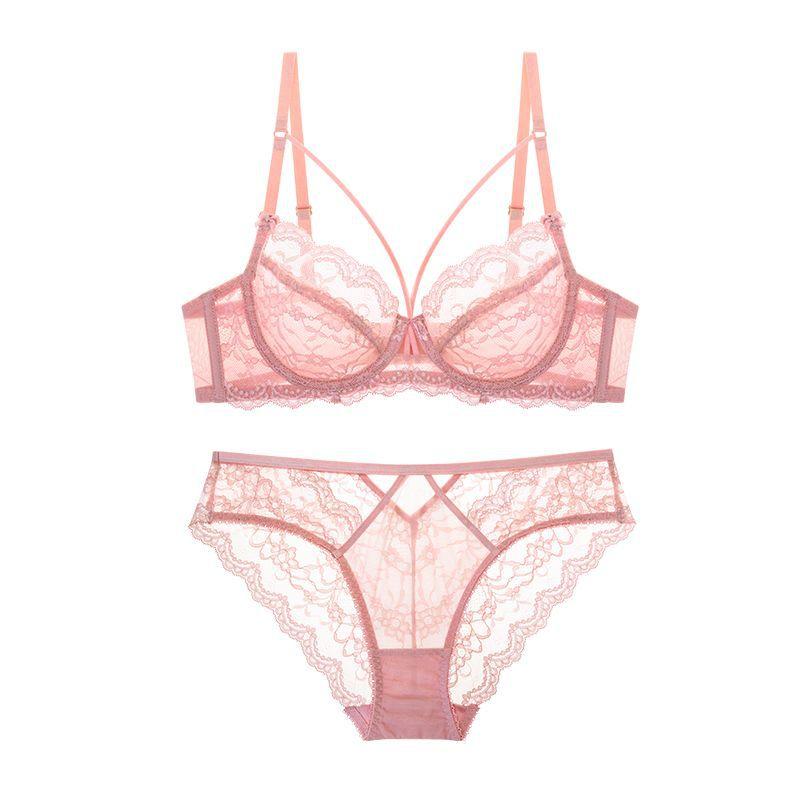 Neues reines Verlangen sexy Spitze transparent kleines Brust-Unterwäsche-Damenanzug dünn dick mm große Brust kleine große Größe BH-Abdeckung