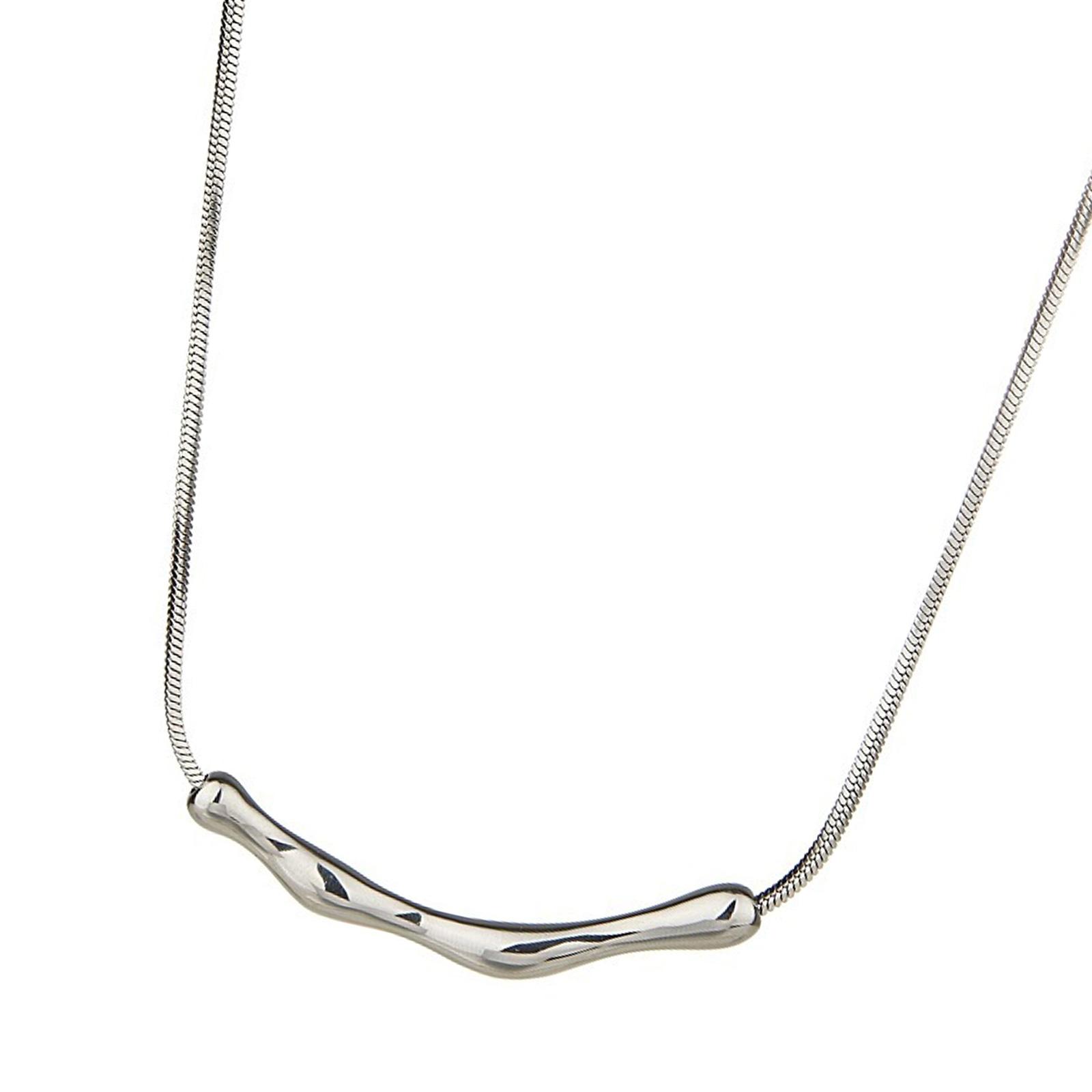 

Модная ключичная цепочка Простая короткая цепочка из титановой стали Регулируемая цепочка Модная бижутерия для любого случая серебряный