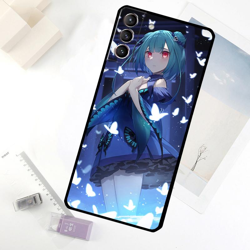Uruha Rushia Hololive Girl Phone Case For Samsung Galaxy S25 FE S20 FE S21 S22 S23 S24 S25 S26 Ultra S10 S25 Plus Cover