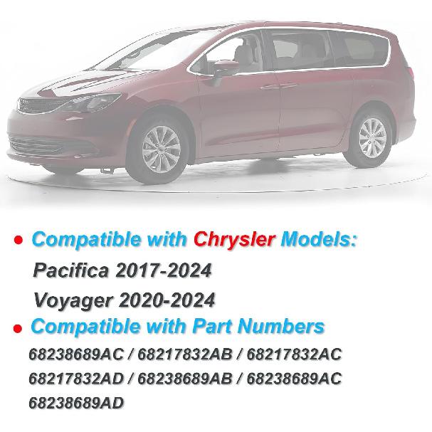 Smart Key Fob Replacement Fit for Chrysler Pacifica 2017 2018 2019 2020 2021 2022 2023 2024 Chrysler Voyager 2020-2024 Car Keyless Entry Remote FCC