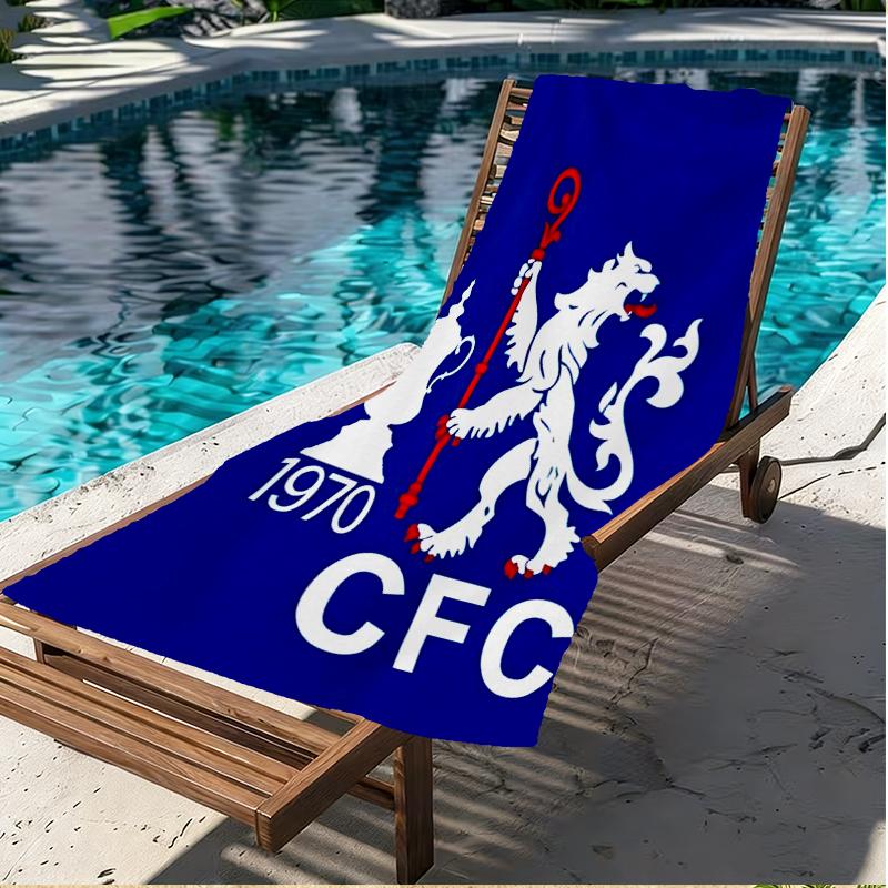 Chelsea F.C Print Beach Towel, Versatile Lightweight Absorbent Beach Towel for Pool Surf Yoga Bathroom, Perfect Birthday Holiday Gift