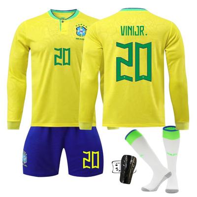 2223 Home Long-sleeved Football Uniform Set 10 Neymar 20 Vini 9 Risalison 5 Casa Match