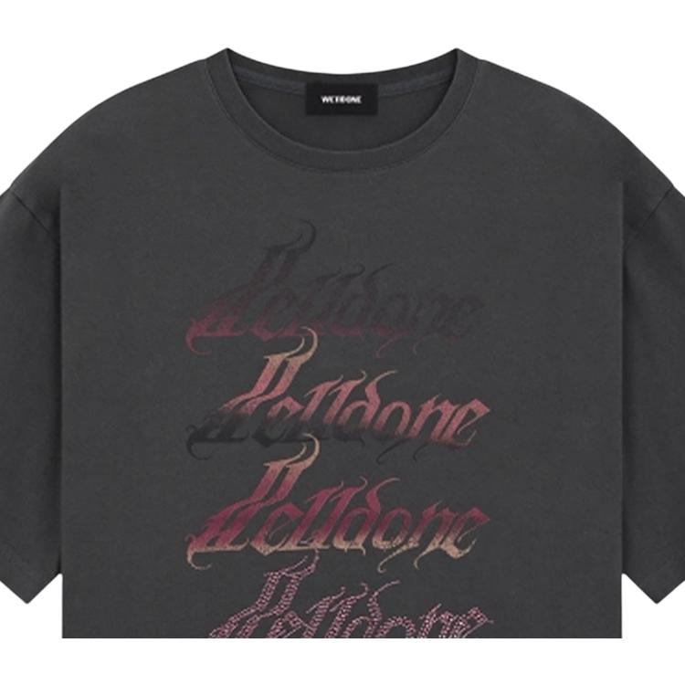 We11done Ss26 Rhinestone Style Short Sleeve Logo T-Shirt Unisex Tops WD-TT2-26-769-U-CH