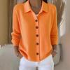 2025 Knitted Cardigan Button Women's Sweater Jacket Autumn and Winter New Solid Color Casual Fashion Women's Clothing