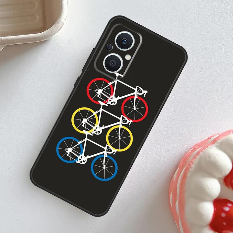 Bike Bicycle Cycling Case For OPPO Reno 11 F 10 Pro 4Z 5Z 8T 4 5 6 7 8 Lite OPPO Find X6 Pro X2 X3 X5 Lite Cover