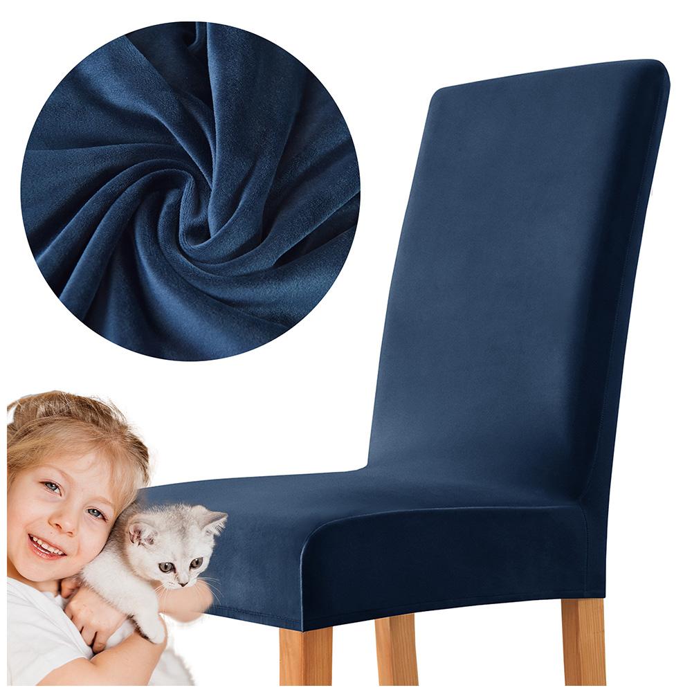 Cover Velvet Chair, Navy Blue Velvet, Thick