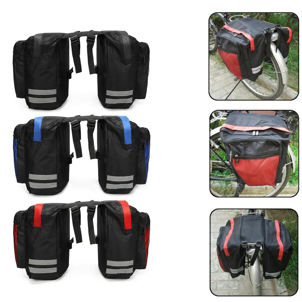 Bicycle Rear Rack Pannier Waterproof Oxford Cloth Saddle Bag Cycling Accessories for Mountain Bike Commute
